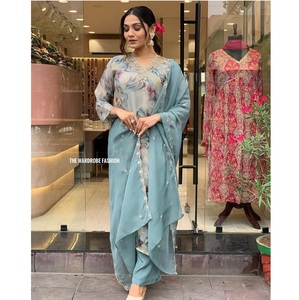 Wholesale Online Organza Kurtis Manufacturer From <strong>India</strong> New Trendy Latest Indian Multicolor Indian Manufacturer of Premium - Product Image 1