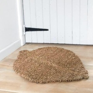 手工编织海草草叶形状门垫