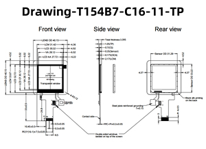 1,54 polegadas TFT LCD Display <span class=keywords><strong>Touch</strong></span> <span class=keywords><strong>Screen</strong></span> IPS Módulo do painel IC ST7789 CST816D 240x240 resolução CTP para relógio inteligente - Product Image 4