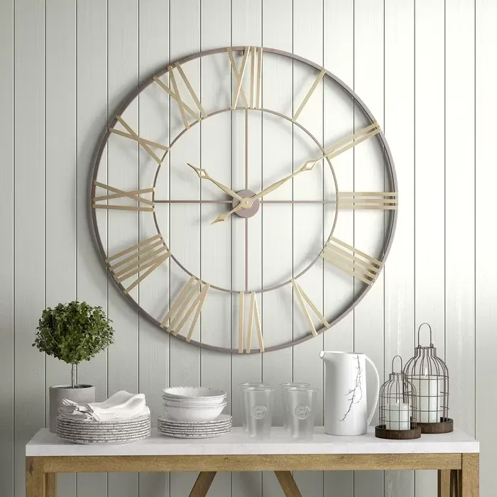 Reloj de pared de Metal de hierro de excelente diseño, uso para dormitorio, sala de estar, cocina, decoración del hogar, tamaño personalizado, precios al por mayor