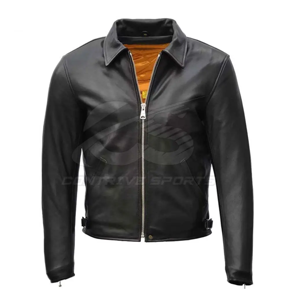 Jaket sepeda motor buatan kulit kualitas profesional dijual dengan Logo kustom jaket sepeda motor tersedia