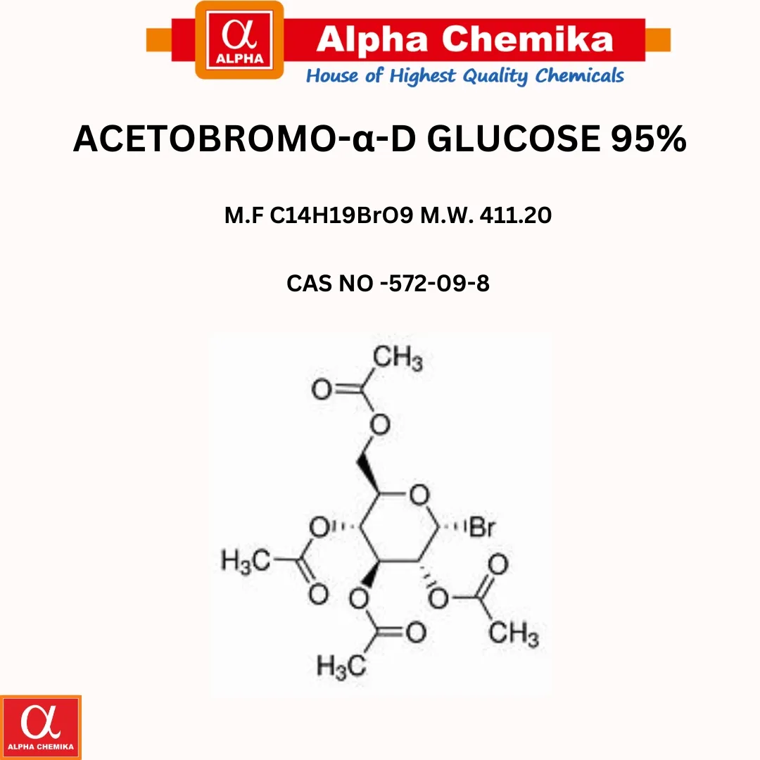 Fabricante de ACETOBROMO alfa D GLUCOSE 95 por cento fabricante e fornecedor indiano de produtos químicos de laboratório