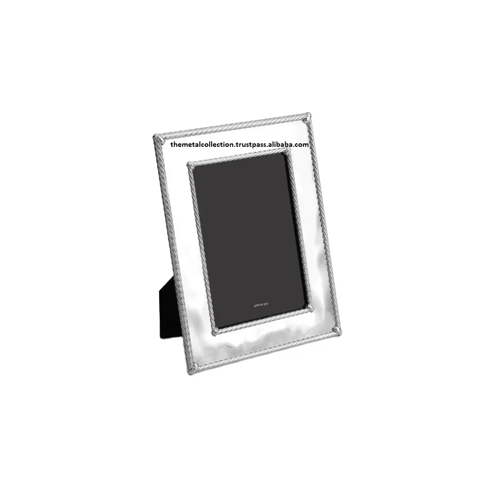 현대 사진 프레임 홈 호텔 식기 액자 금속 사진 프레임 실버 컬러 벽 장식 사진 테이블 액세서리