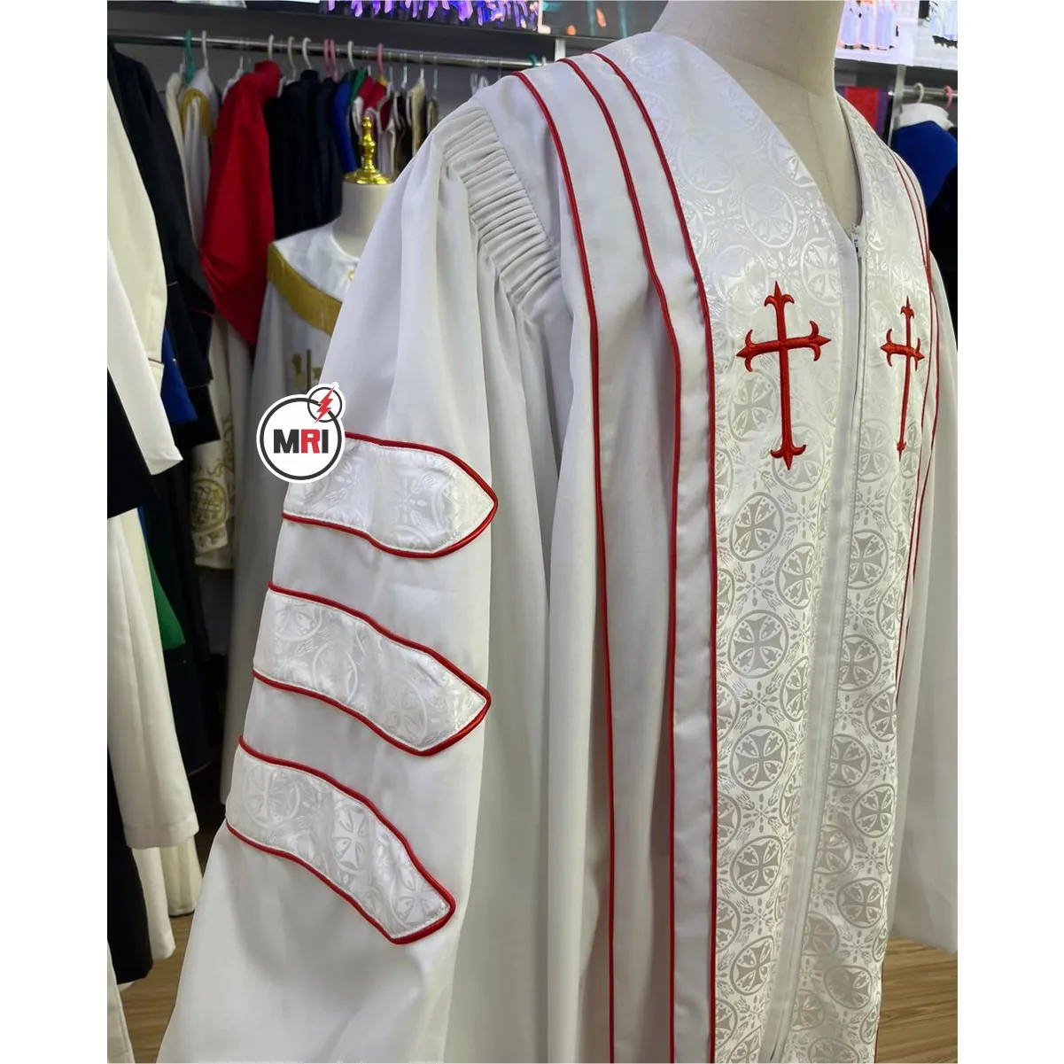 Özel tasarım toptan din adamları bishop'u doktora din adamları elbiseler okul özelleştirilmiş yüksek kalite koleji mezuniyet Unisex OEM üniforma