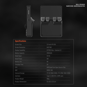 Porodo chơi <span class=keywords><strong>game</strong></span> cầm tay giao diện điều khiển với 64GB Linux hệ thống xách tay retro Arkos & 10000 trò chơi cổ điển IPS màn hình Wi-Fi thông tin liên lạc - Product Image 4