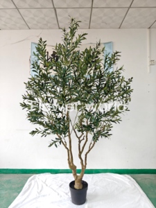 150 180 210cm Green <strong>Landscape</strong> Indoor and Outdoor Fake Fruit Artificial Olive Tree Potted Plant for Home Office Living Room Decor - Product Image 5