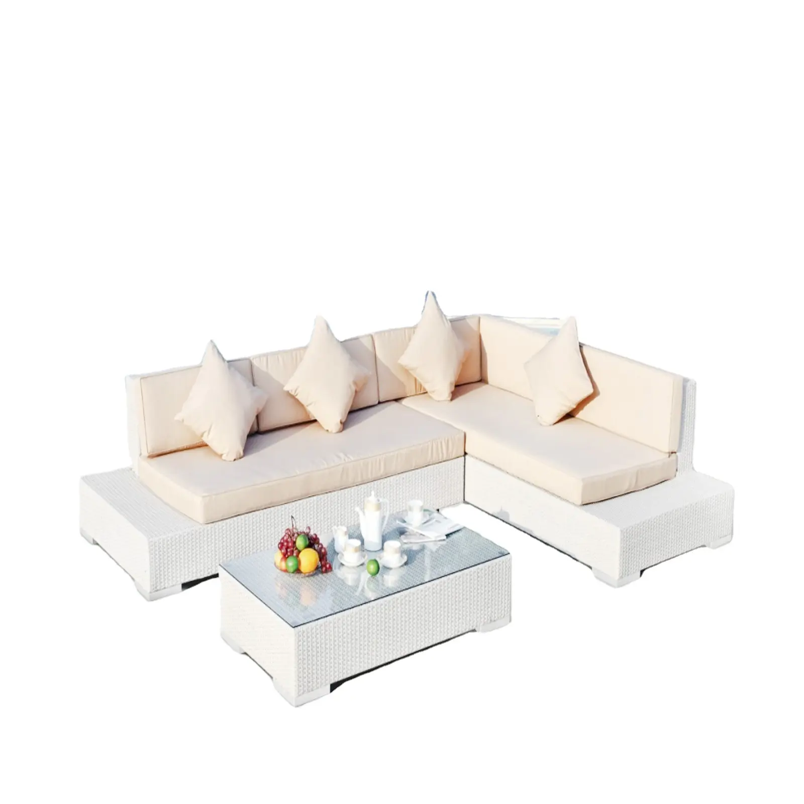 Kanepeler set mobilya oturma odası-alüminyum ve rattan Modern kanepeler bahçenizi veya terasınızı konfor yerine dönüştürür.