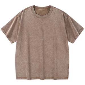 男性と女性用コットンOネックTシャツ無地半袖毎日カジュアルティーレギュラーフィット夏ベーシックトップス - Product Image 4