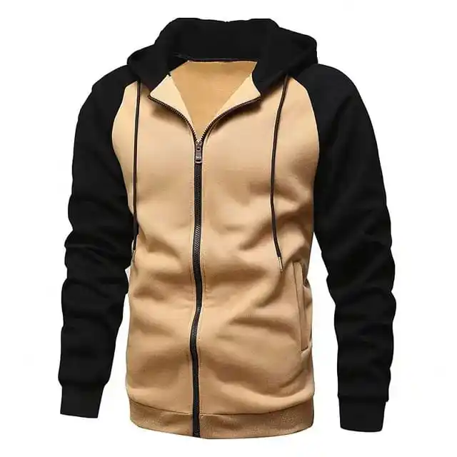 men fashion biker jackets 100% cotton zipper hoodies high quality jacket for men