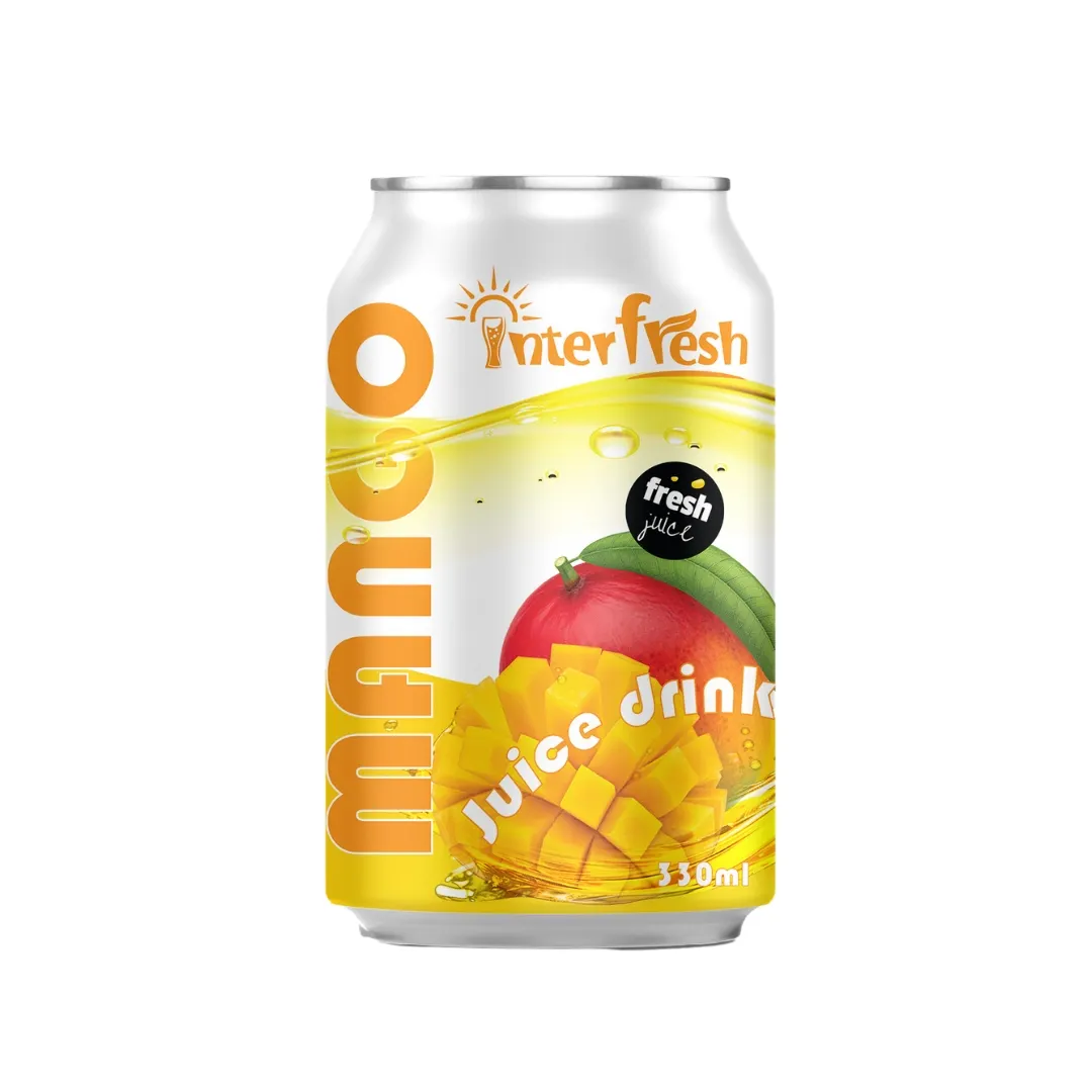 Premium Quality INTERFRESH Mango Juice From Vietnam With Pulp Private Label Tropical Juice OEM Manufacture Free Sample