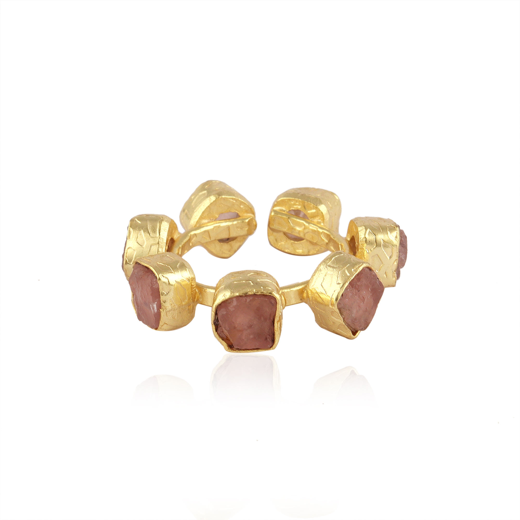 ควอตซ์ดอกกุหลาบสีชมพูดิบ