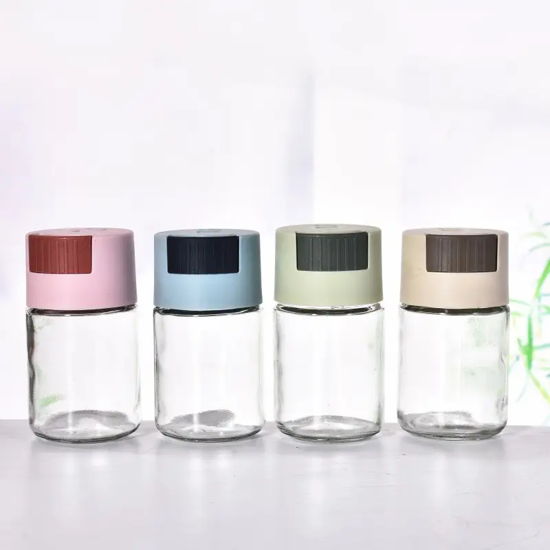 Botella de vidrio para condimentos con control de sal de 0,5g: dispensación precisa para especias Recipiente de condimentos elegante y preciso