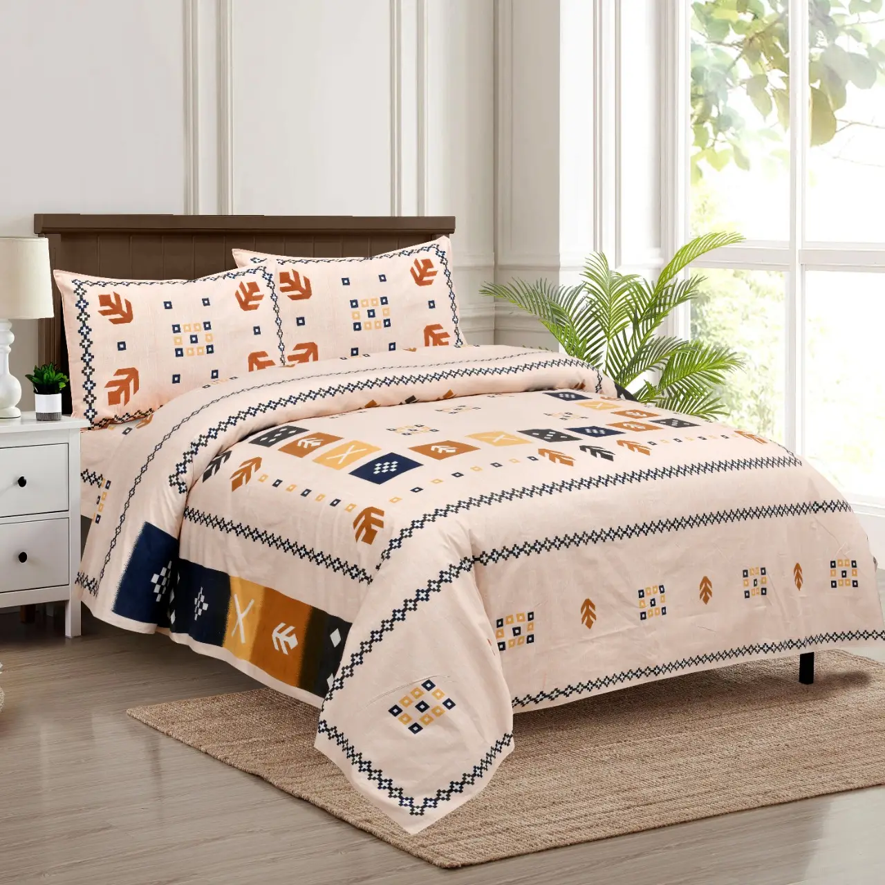 Seprai tempat tidur Super lembut indah tersedia desain baru dicetak indah 100% katun dalam jumlah besar dengan harga grosir dari India