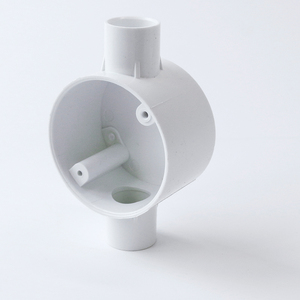 Vietnamese-Made PVC <strong>Two</strong>-Way Junction Box 20mm Size Rigid Accessory for Electrical Projects <strong>Conduits</strong> & Fittings