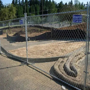 American Used Galvanized Temporary Standard Portable 6X12 <strong>Chain</strong> Link Construction Fence Cyclonic Netting <strong>Chain</strong> Link Fence - Product Image 2