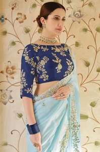 最新设计师美丽的富有帕卢提花工作纱丽高品质派对礼服，以Lehenga Choli花式型号为特色