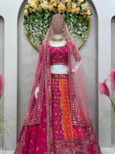 Oluşturma yeni Kalamkari Lehenga Choli kumaş Chinon iş dijital baskı Lehenga kumaş Chinon Dupatta kumaş Chinon başlatılıyor - Product Image 4