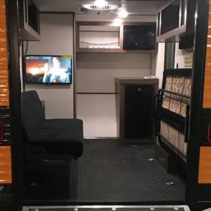 Du lịch nhỏ Trailer đồ chơi Hauler RV với cửa dốc phía sau cho cắm trại off-road và motorhomes phiêu lưu di động Đồng hành - Product Image 3