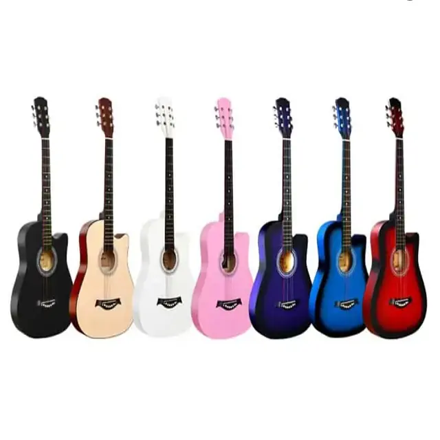 Người phát minh L-706 giá rẻ 40 inch Acoustic Guitar cho người mới bắt đầu đầy màu sắc dân gian Guitar nhà máy bán buôn tại Trung Quốc chấp nhận OEM