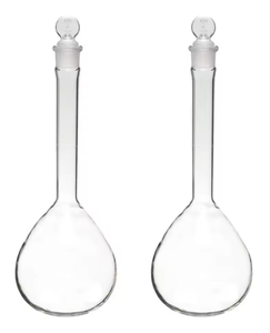 LAB BOROSILICATE <strong>GLASS</strong> <strong>3.3</strong> 250ML VOLUMETRIC FLASK, for LABORATORY MADE in INDIA..... - Product Image 5