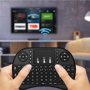 Rii I8 + 背光键盘迷你无线键盘2.4g，带触摸板手持键盘，适用于电脑安卓电视盒