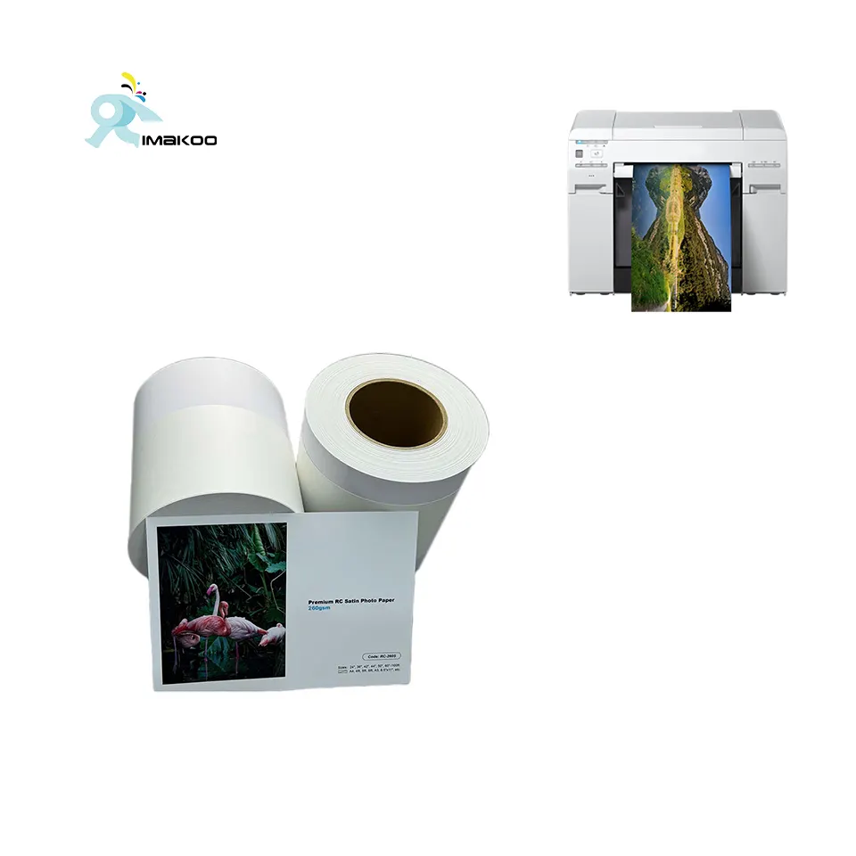Rollo de papel de foto Minilab satinado acuoso de inyección de tinta 260gsm al por mayor para imprimir