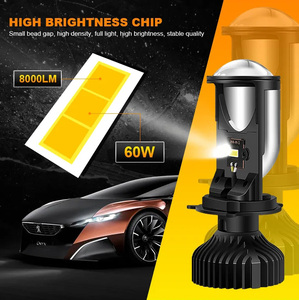 Auto Lighting System for Toyota 2022 H4 Y6 <strong>LED</strong> Bulbs High Low Beam Projector Lens 80W 15000lm <strong>LED</strong> Headlight Auto Kit 12V-24V - Product Image 3