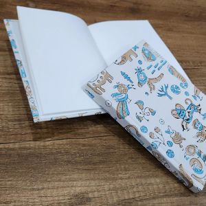 Floral Block Printed Cover <strong>Notebook</strong> <strong>With</strong> Handmade Paper <strong>Note</strong> Book, Dairy for School, Office, Traveling <strong>Notebook</strong>/Dairy From India - Product Image 4