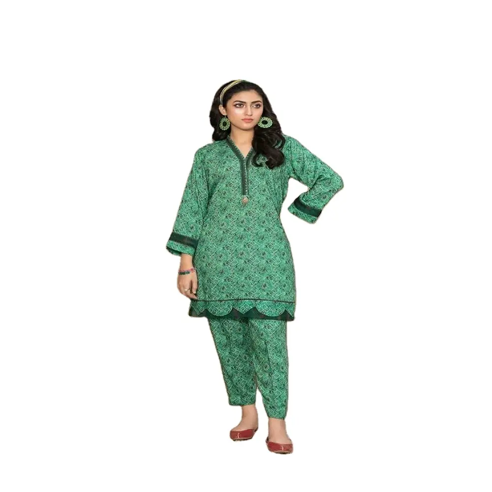 Tawakkal-trajes de lino con estampado Digital para mujer, ropa informal de invierno de diseñadores de paquistaníes, 2 piezas