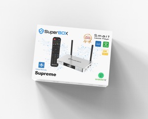 אותנטי עבור superbox suppre טלוויזיה תיבת מדיה נגן אנדרואיד 12 os 6k 20 יישומים חדשים 2-יום fedex ups משלוח לא תשלום חודשי
