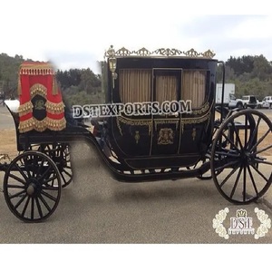 Deluxe Style Horse Driven Empire Coach Carriage Black Horse Drawn Carriages Coach <strong>Imperial</strong> Style European Horse Carriage Sale - Product Image 1