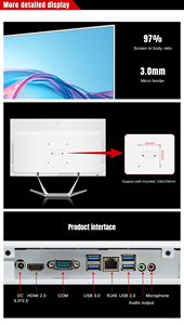Monitor Curvo Monoblock de 32 Pulgadas, Ordenador PC Core I7 Gamer Todo en Uno con 8GB RAM 16GB 32GB 1TB SSD 8GB RAM para Uso en Escritorio - Product Image 4