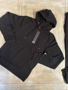 100% Algodão Unisex Heavyweight Pullover Hoodies Joggers Set Alta Qualidade Seamless Streetwear Plain Hood Strings Plus Tracksuits