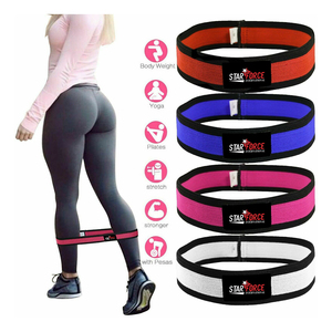 Bandas circulares de cadera hechas de látex y algodón para ejercicio de yoga Logotipo personalizado Fitness Bandas elásticas de resistencia Conjuntos de entrenamiento - Product Image 3
