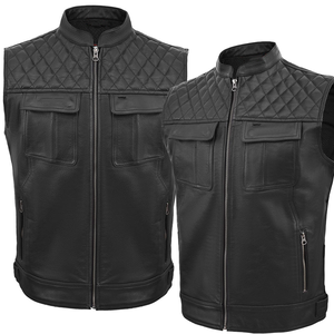 سترة جديدة عالية الجودة مخصصة من الجلد للرجال/سترة نادي الدراجات النارية - Product Image 5