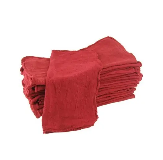 Trapos de limpieza de algodón de Color rojo, trapos de limpieza de toalla