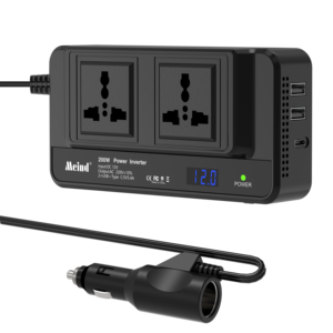 GCSOAR 200W DC to AC Mini Car Power Inverter with Cigarette Lighter Plug Type-C <strong>USB</strong> Charge - Product Image 6