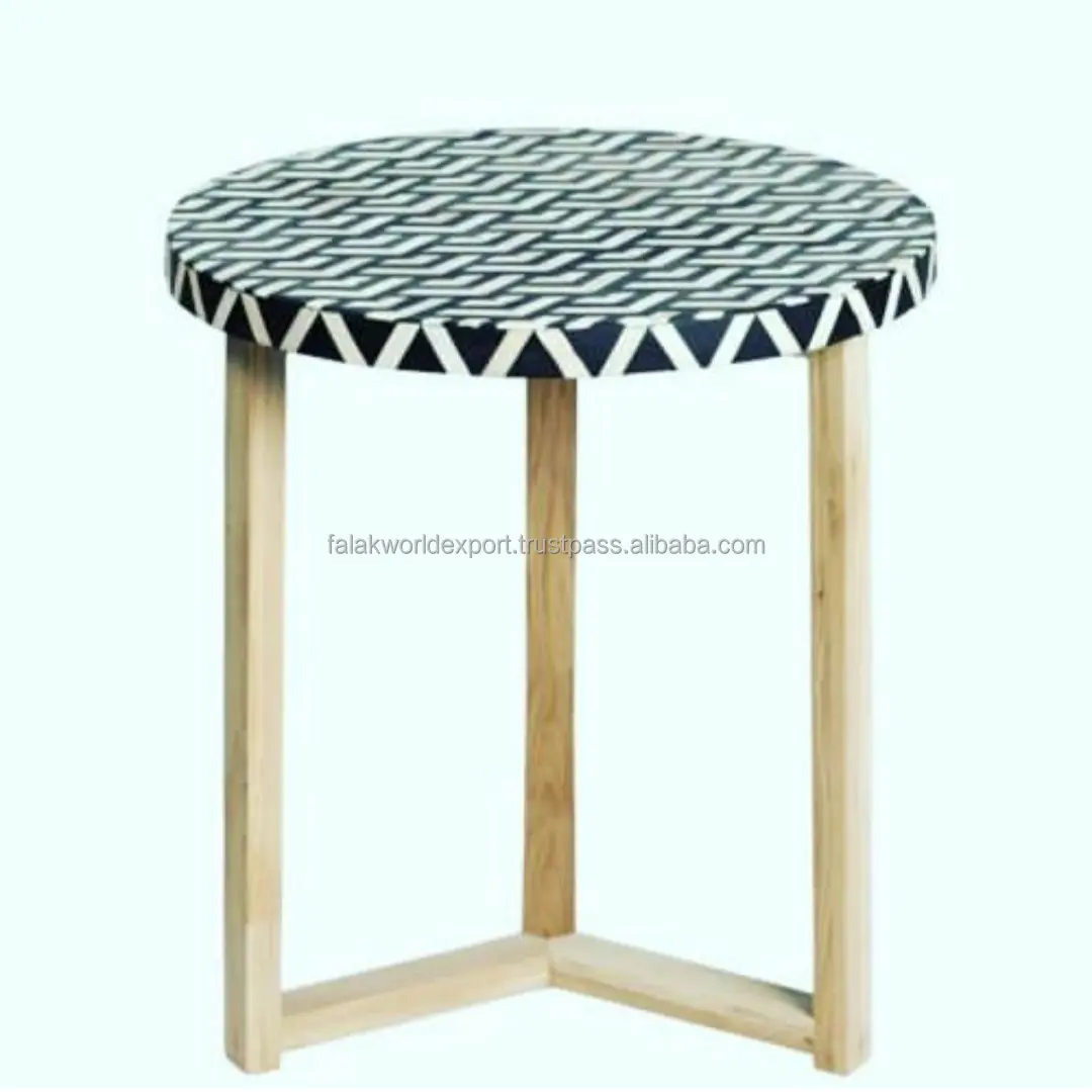 Handmade bone inlay table high quality and top design unique color Use for home restaurant and hotel From Falak World Export