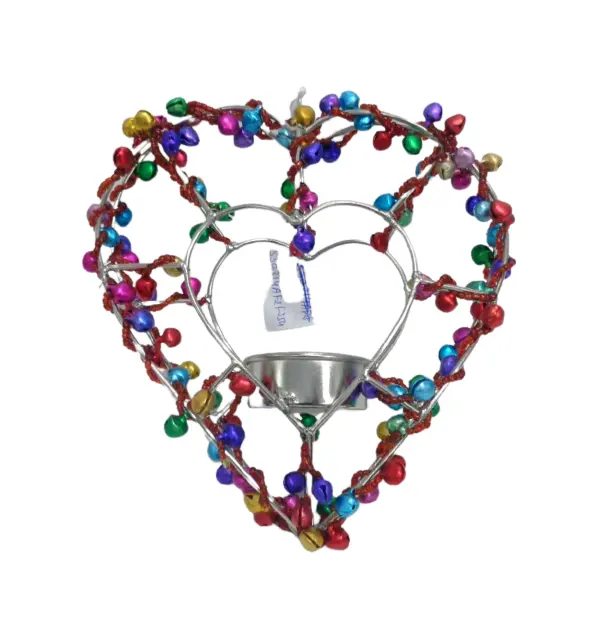 Design personalizado Conjunto De 3 Ferro/Beads Pendurado T Light Holder Para Decoração De Casa Níquel Acabado Artesanal em Massa