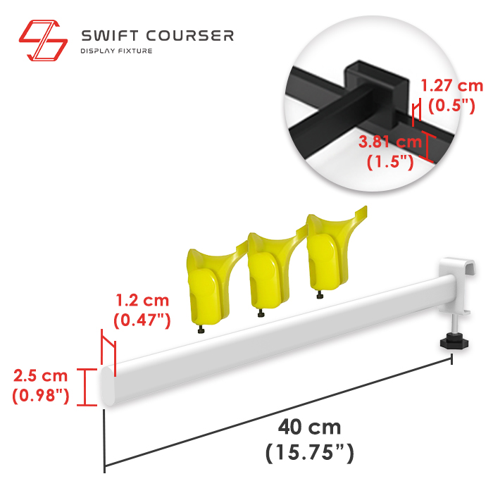 White Bracket & Yellow Holder