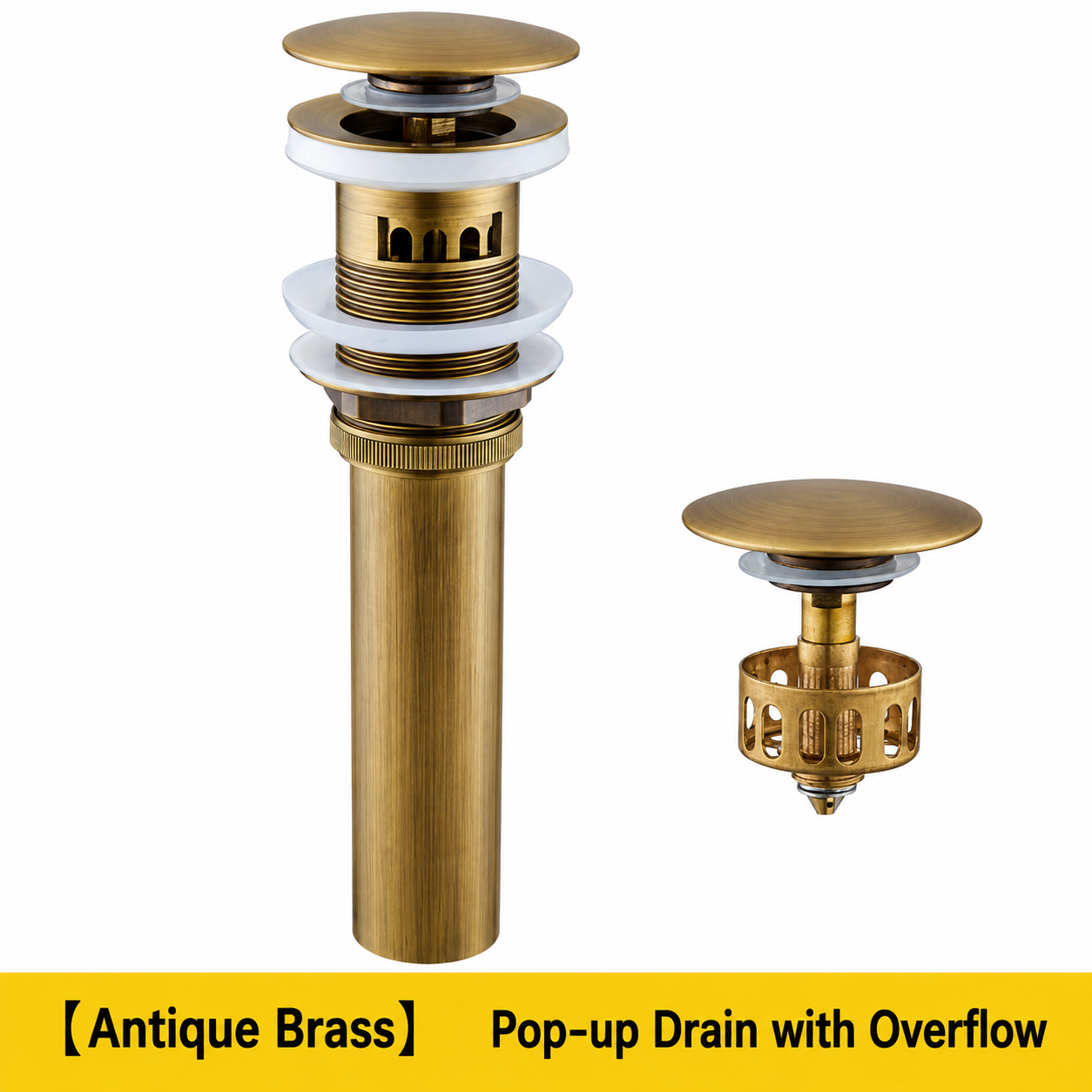 Antique-style bouncy strainer with holes, filter basket