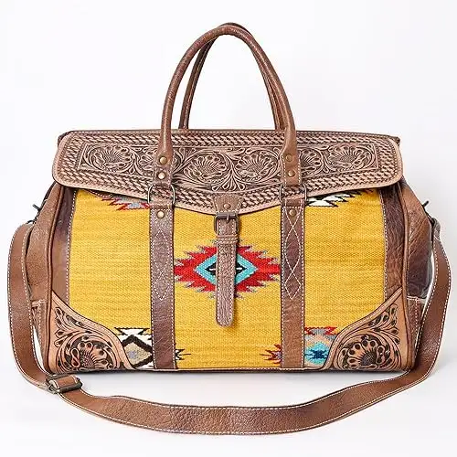 New Arrival Hand Tooled Handbag Aztec Saddle Blanket Sling Bag Bohemian Unique Design Stylish Bags For Women