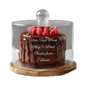 Eleganter Premium-Kuchenst änder aus Holz mit Klarglas abdeckung und transparenter Kuppel, stilvoller Kuchen präsentation - Product Image 1