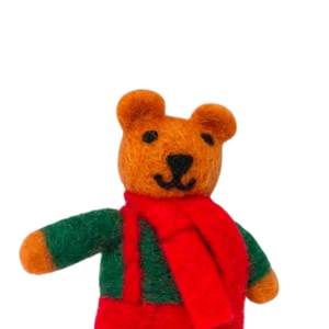 <span class=keywords><strong>NZ</strong></span> len NP nepalese nghệ nhân thủ công bằng tay nỉ kim cảm thấy Gấu bông khăn quàng cổ thấp moq trang trí Giáng sinh bóng/cây - Product Image 3