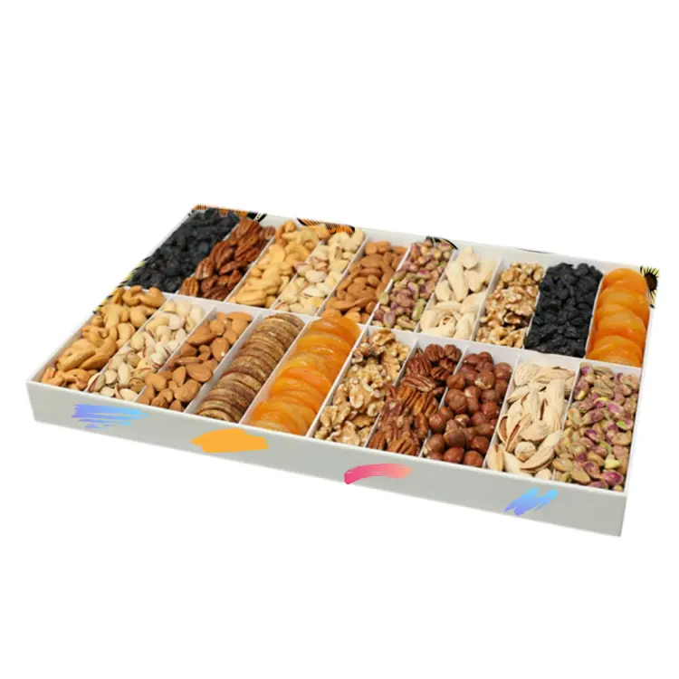Chine Vente en gros Papier Cadeau Bonbons Chocolat Carton personnalisé Vide Décoratif Stockage de fruits secs Boîte d'emballage Emballage alimentaire