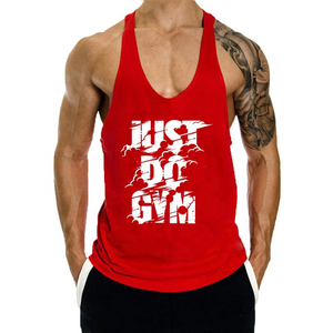 Nova Chegada Lado Sem Mangas dos homens de Design Dividir Tank Top de Fitness Impressão Personalizada <span class=keywords><strong>Plain</strong></span> Style Workout Tank Top UV Proteção Stringer