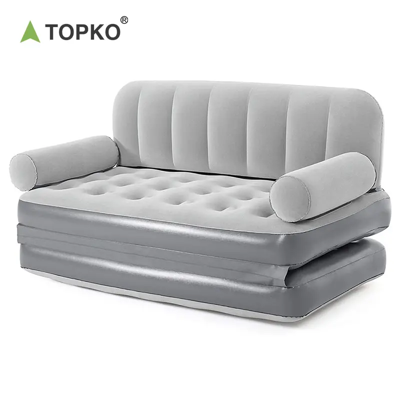 Divano gonfiabile pieghevole multifunzionale di alta qualità TOPKO per divano letto ad aria portatile da campeggio all'aperto a due posti