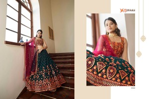Toptan oranı ayıklayacaktır <span class=keywords><strong>Lehenga</strong></span> mavi pembe nakış yarı dikiş fantezi dizisi çalışma <span class=keywords><strong>Lehenga</strong></span> ve Dupatta ile unblouse bluz