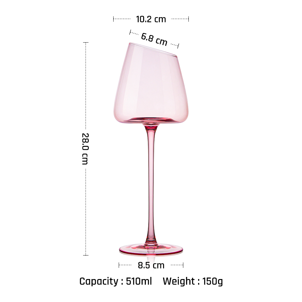 Pink 510 Red Wine Glass