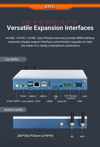 Rugged Industrial Embedded Box PC Intel Core I3/i5/i7/Rockchip RK3568 Quad-Core Industrial <strong>Computer</strong> with Power Over Ethernet - Product Image 4